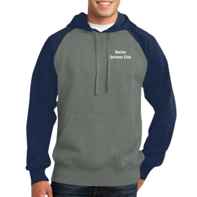 Racine German Club - Raglan Colorblock Pullover Hooded Sweatshirt Thumbnail
